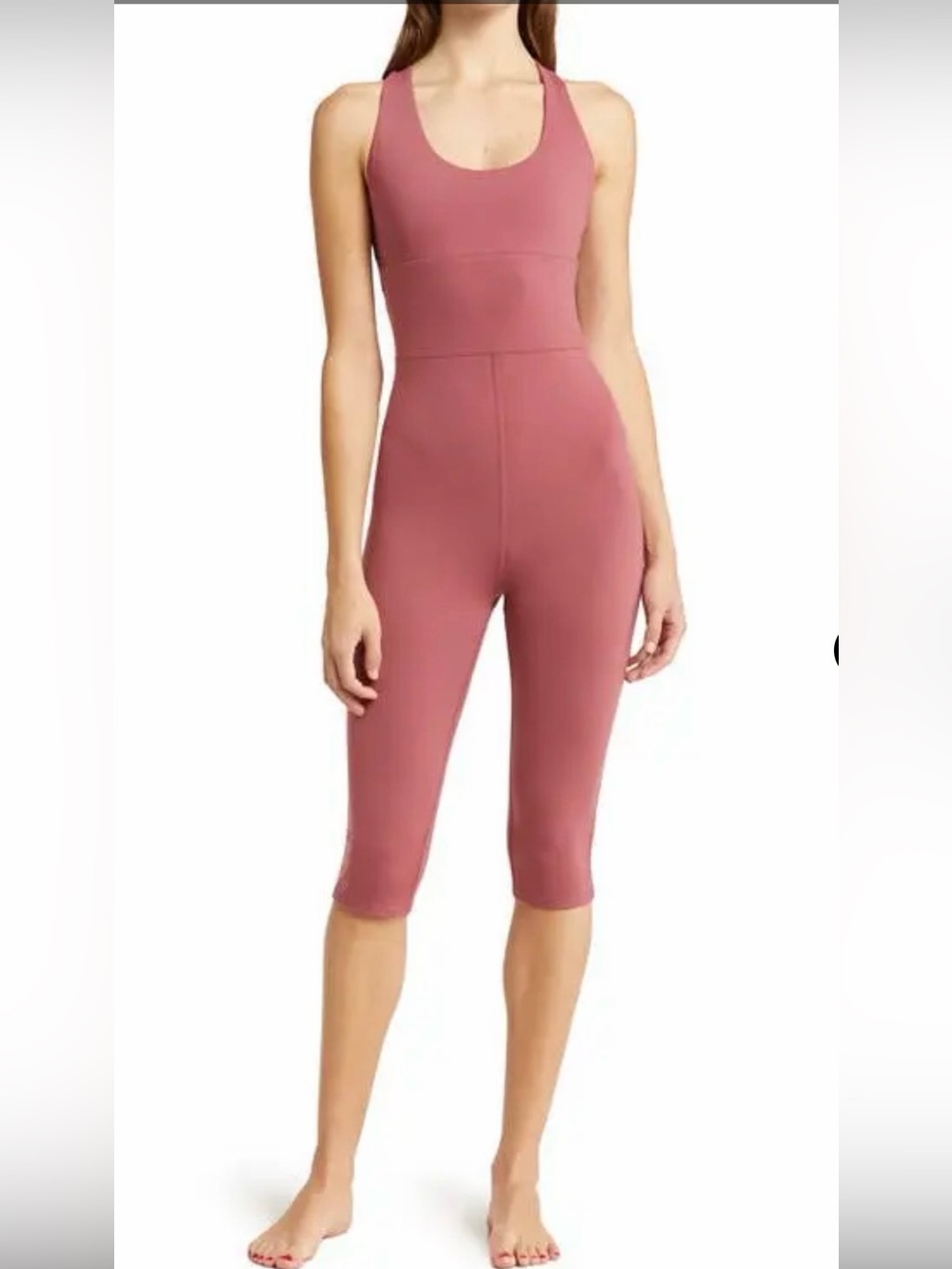 ALO Yoga Mauve Rose Sculpting Capri Jumpsuit